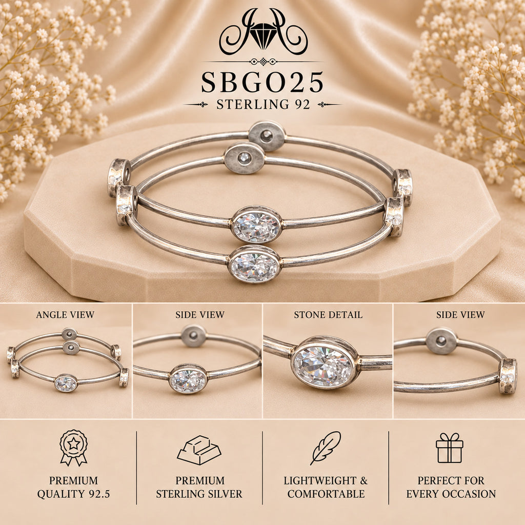 SBGO25 Sterling Silver Bangles collage
