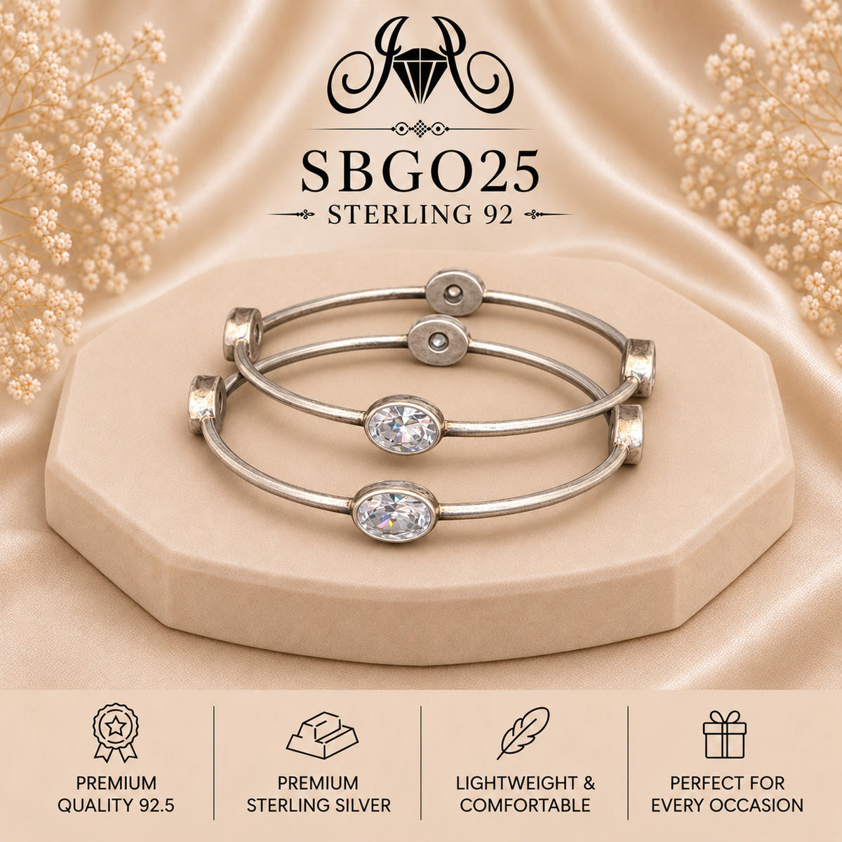 SBGO25 Sterling Silver Bangles portrait
