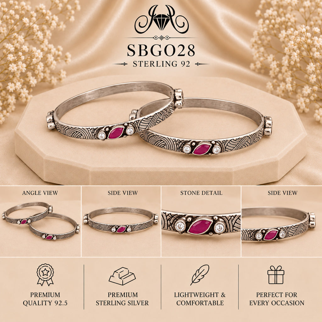 SBGO28 Sterling Silver Bangles collage