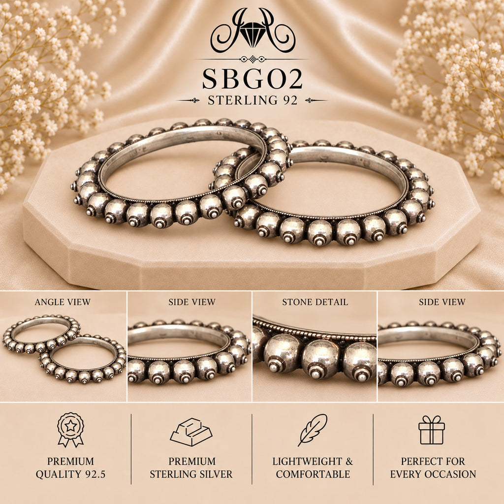 SBGO2 Sterling Silver Bangles collage