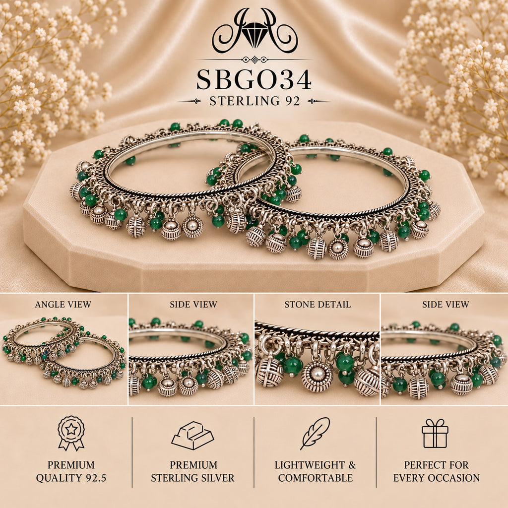 SBGO34 Sterling Silver Bangles collage