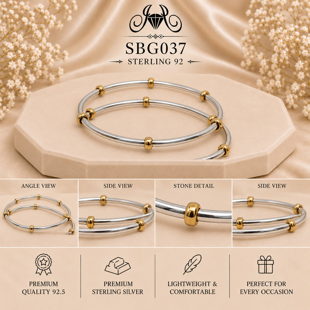 SBGO37 Sterling Silver Bangles collage