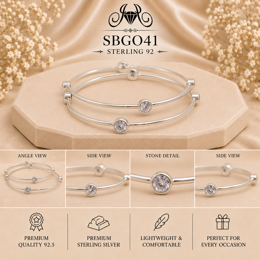SBGO41 Sterling Silver Bangles collage