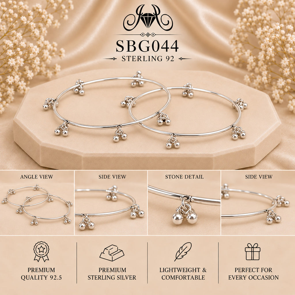SBGO44 Sterling Silver Bangles collage