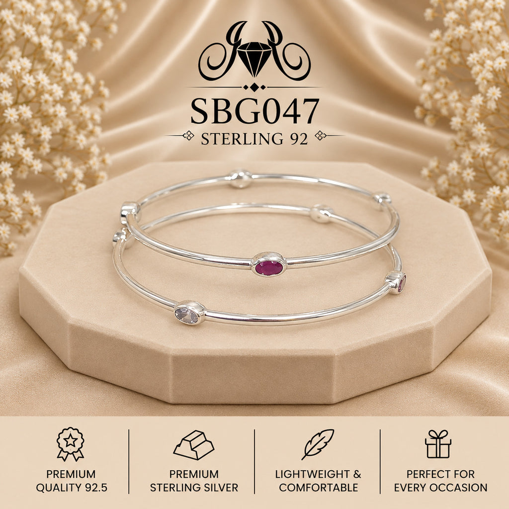 SBGO47 Sterling Silver Bangles portrait