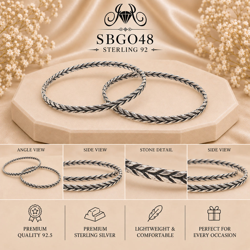 SBGO48 Sterling Silver Bangles collage