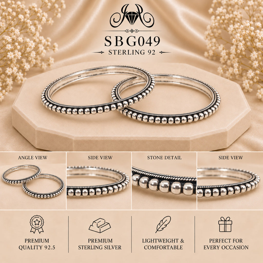 SBGO49 Sterling Silver Bangles collage