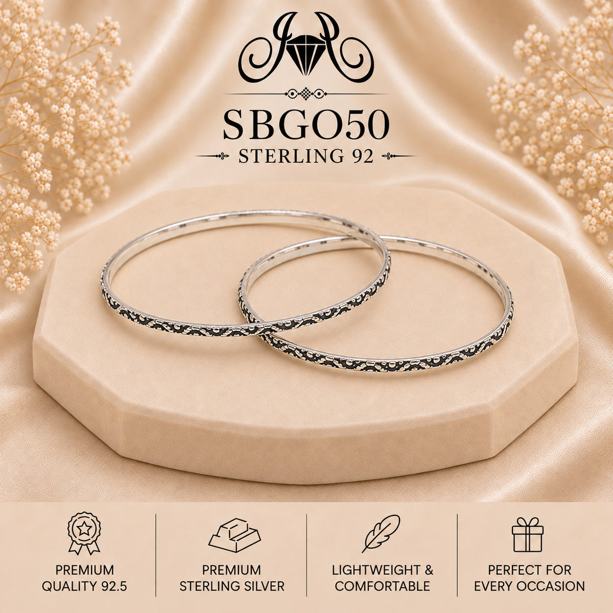 SBGO50 Sterling Silver Bangles portrait