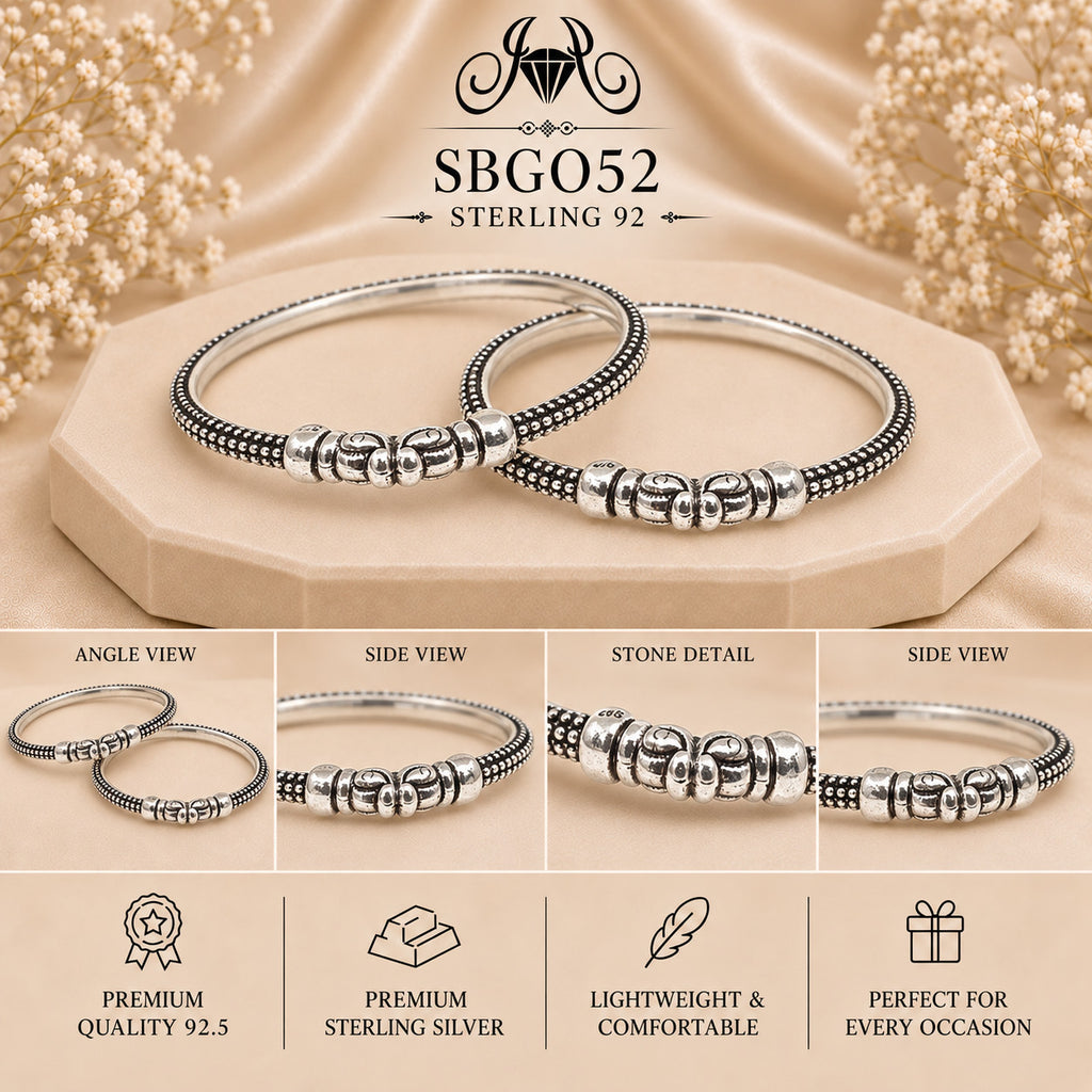 SBGO52 Sterling Silver Bangles collage