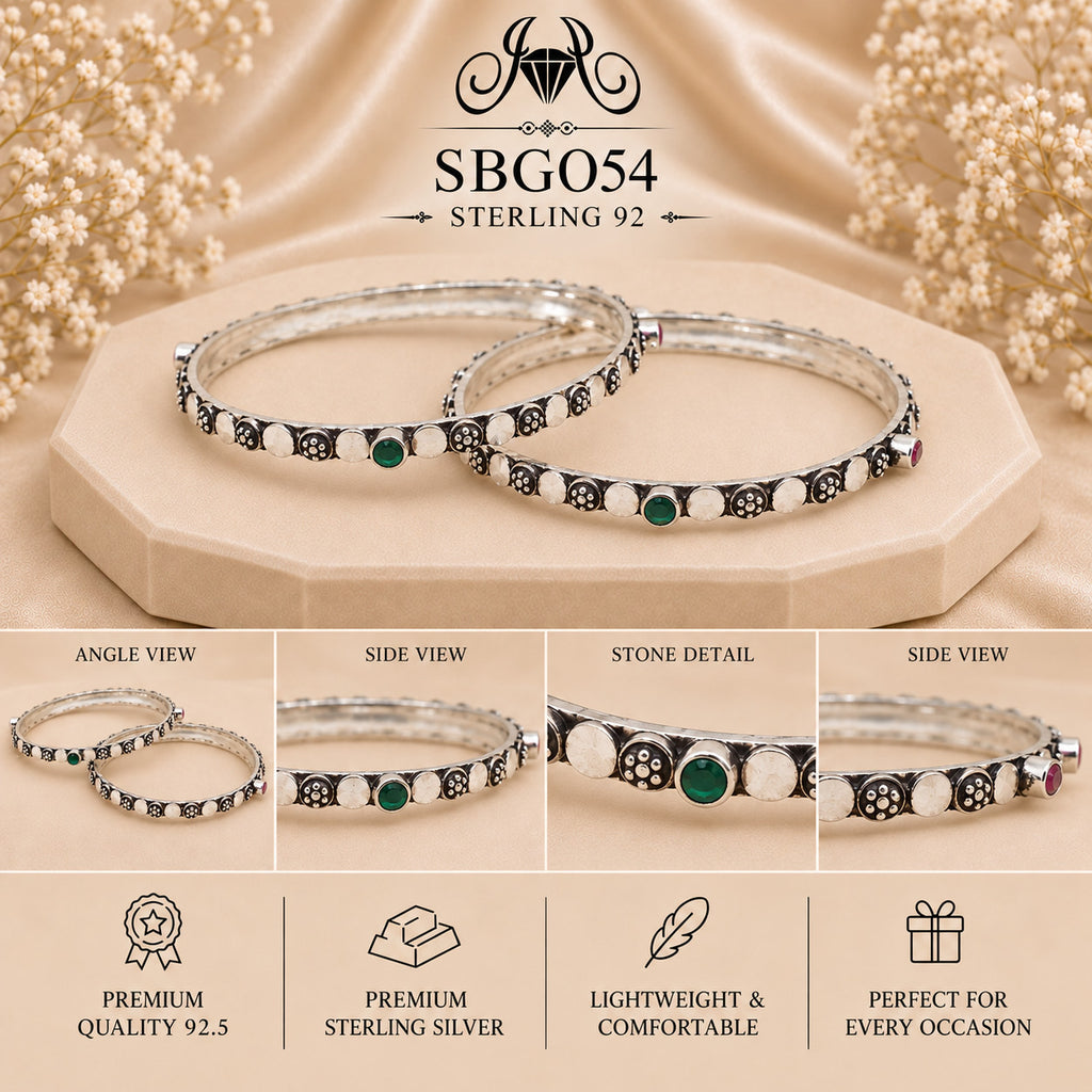 SBGO54 Sterling Silver Bangles collage