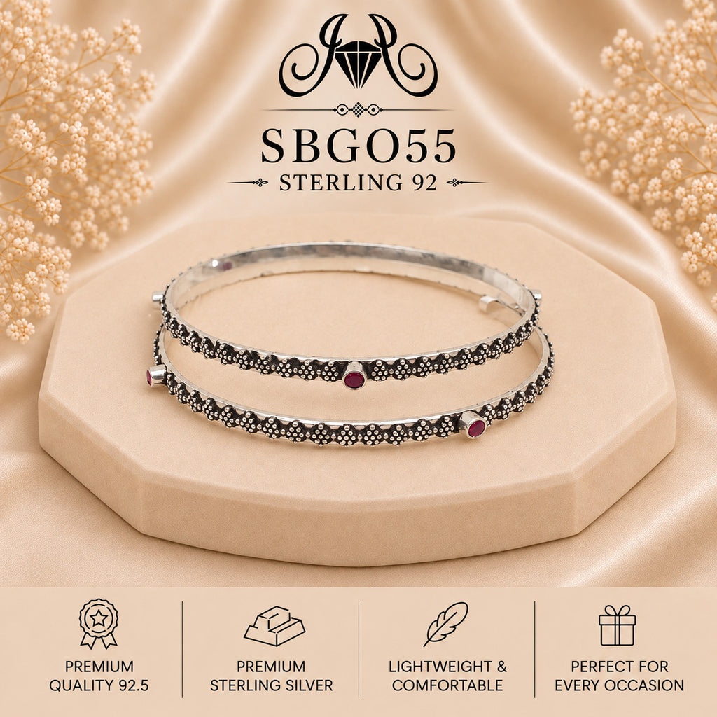 SBGO55 Sterling Silver Bangles portrait