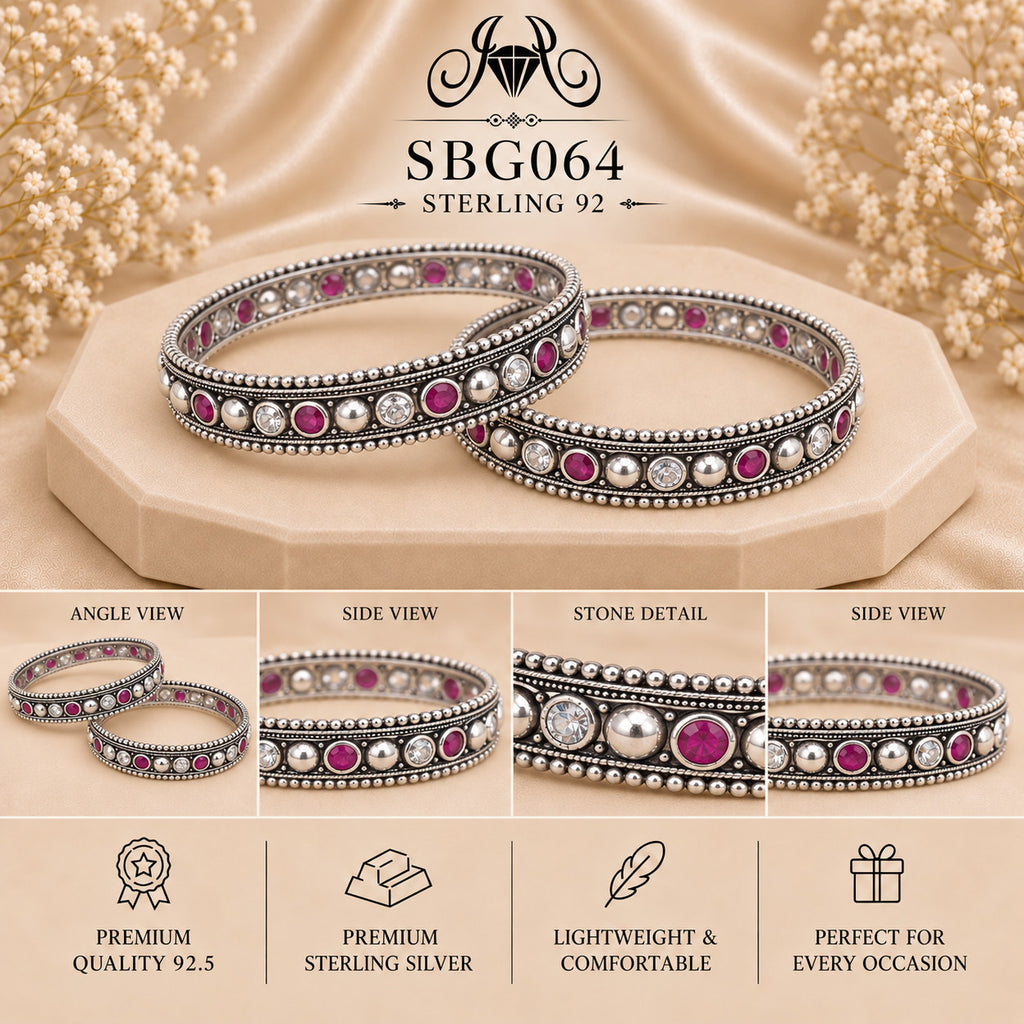 SBGO64 Sterling Silver Bangles collage