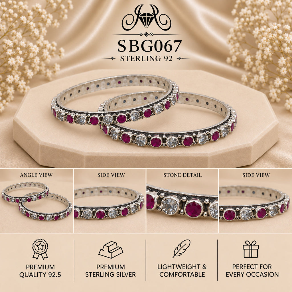 SBGO67 Sterling Silver Bangles collage
