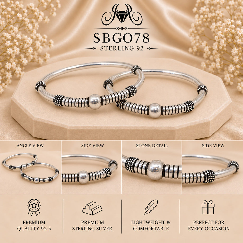 SBGO78 Sterling Silver Bangles collage