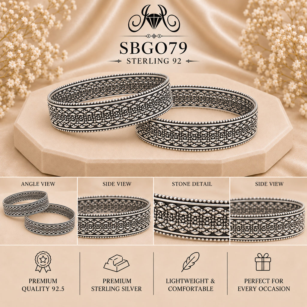 SBGO79 Sterling Silver Bangles collage