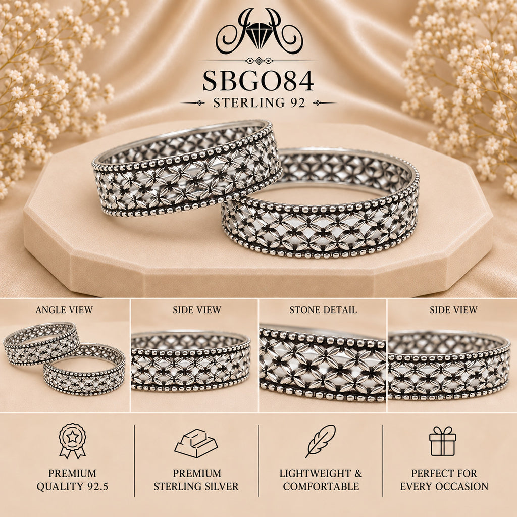 SBGO84 Sterling Silver Bangles collage