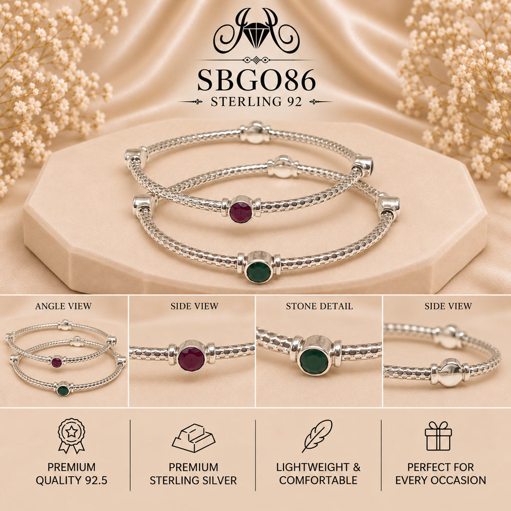 SBGO86 Sterling Silver Bangles collage