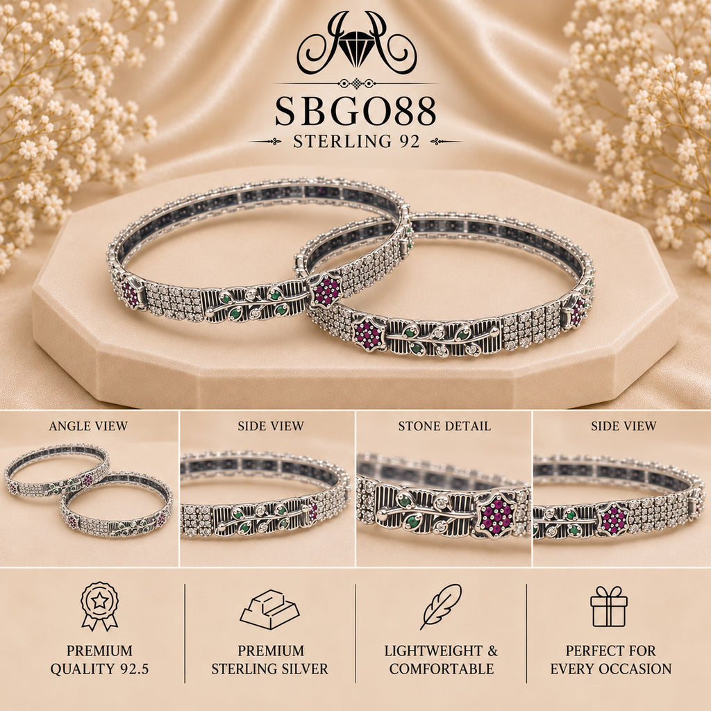 SBGO88 Sterling Silver Bangles collage