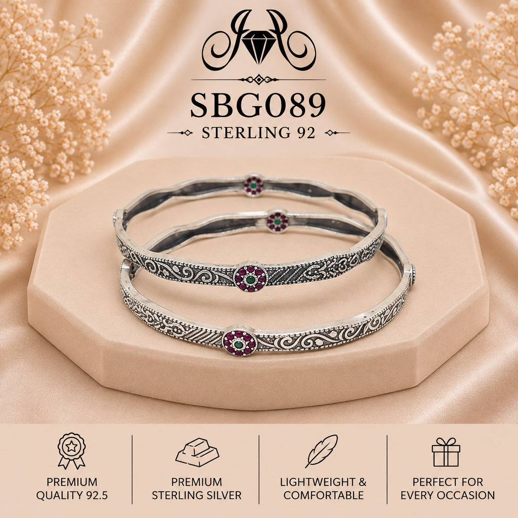 SBGO89 Sterling Silver Bangles portrait
