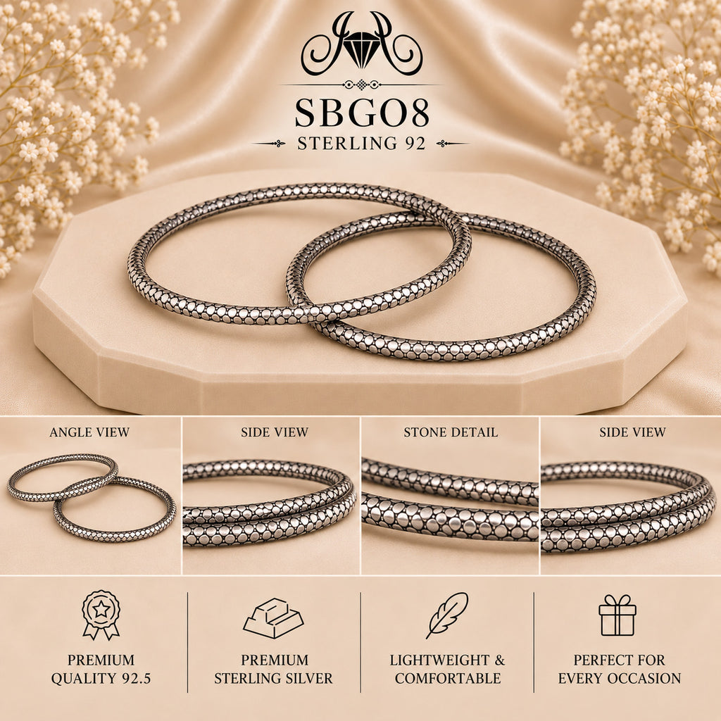 SBGO8 Sterling Silver Bangles collage