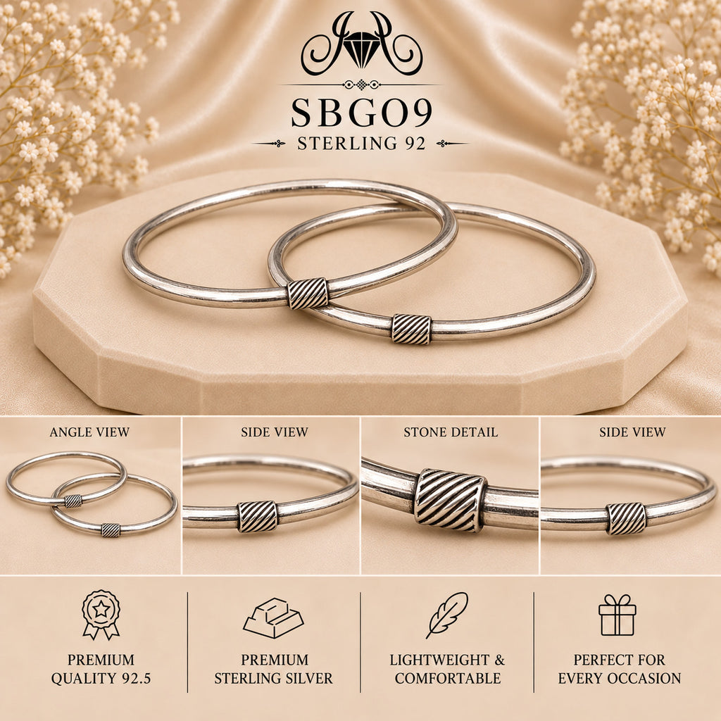 SBGO9 Sterling Silver Bangles collage