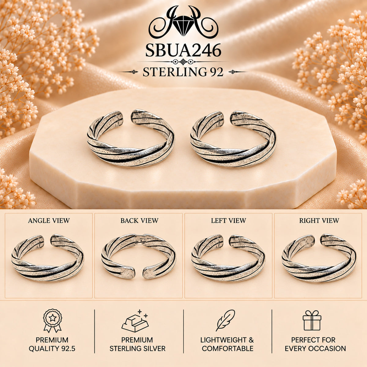 SBUA246 toe ring collage