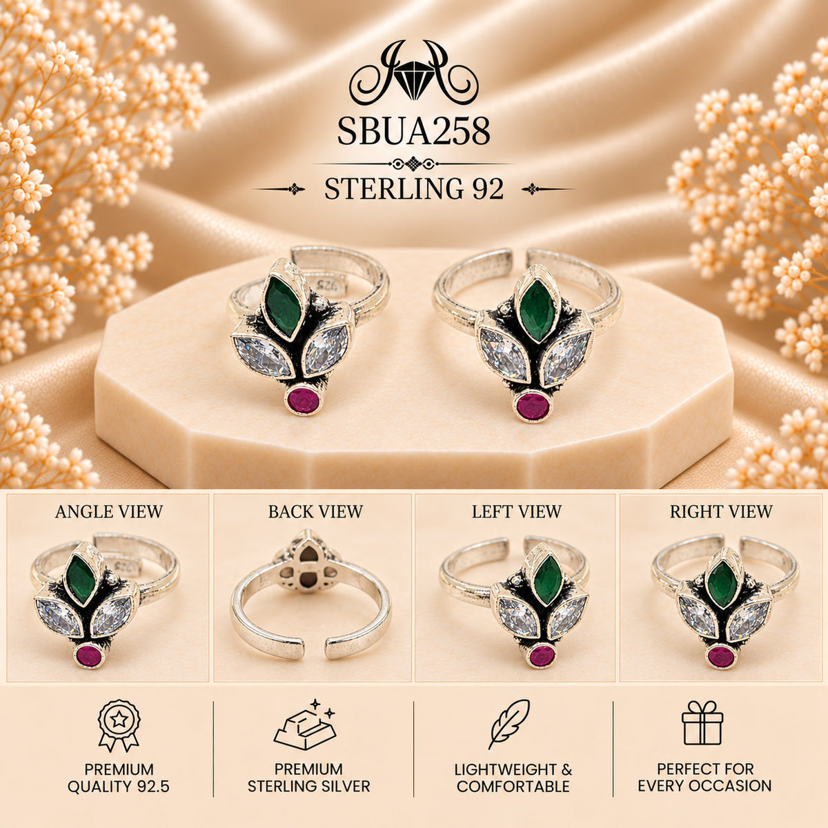 SBUA258 toe ring collage