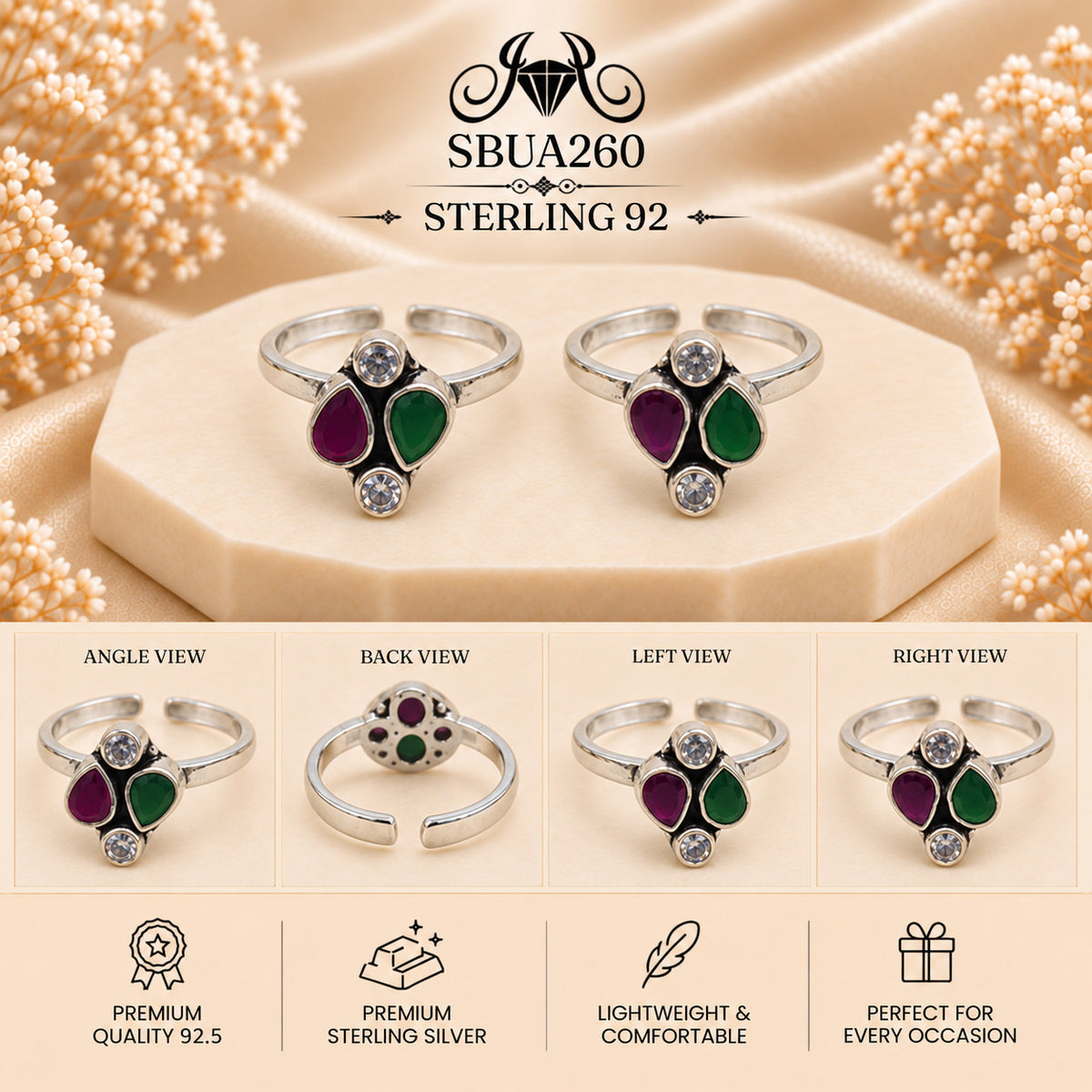 SBUA260 toe ring collage