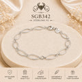 Long Oval-Link Sterling Silver Men's Bracelet - portrait view