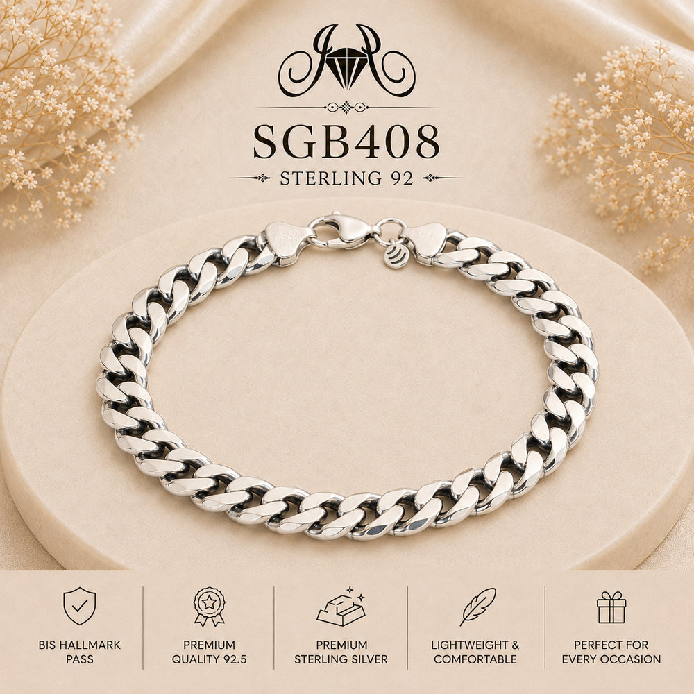 Bold Cuban-Link Sterling Silver Men's Bracelet