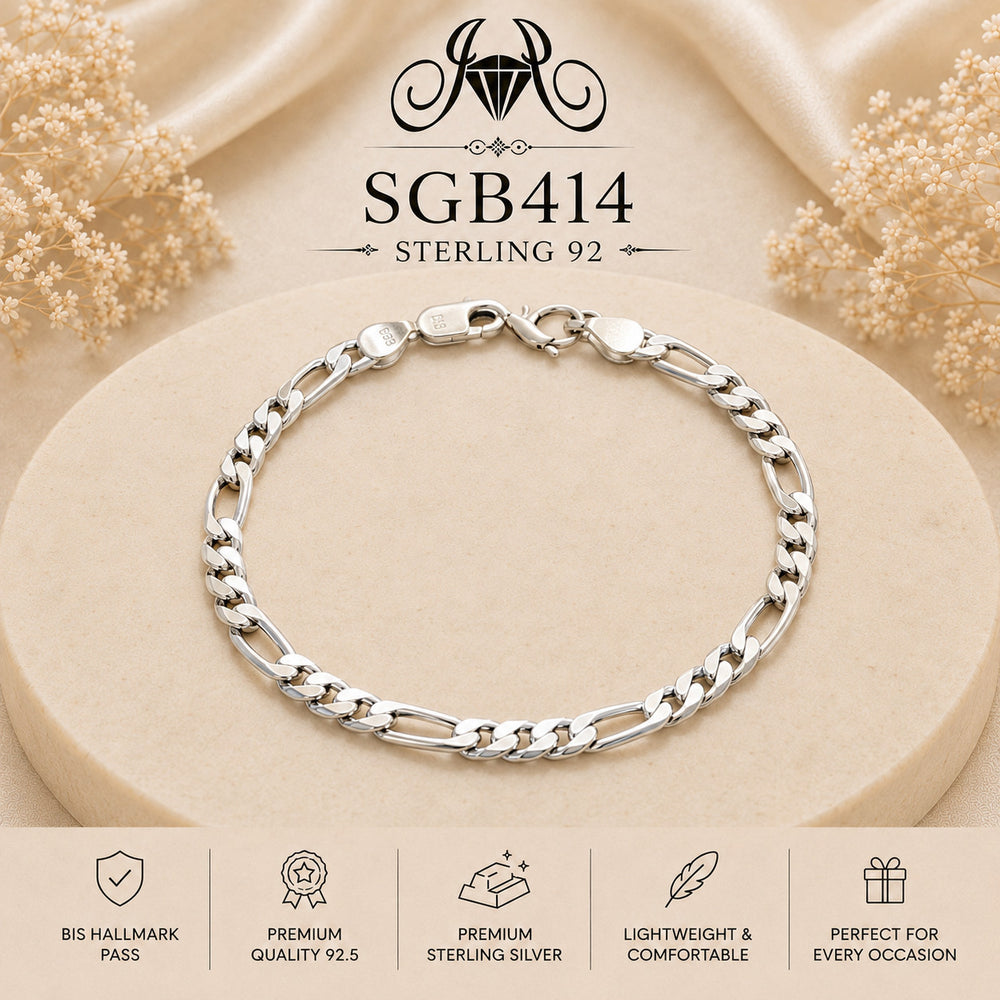 Classic Curb-Link Sterling Silver Men's Bracelet
