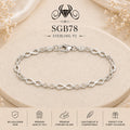 Sterling Silver Infinity-Link Men's Bracelet - portrait view