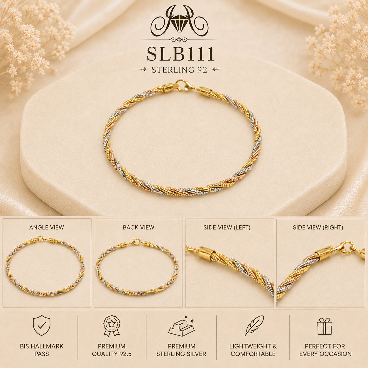 SLB111 bracelet Collage view