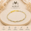 SLB137 92.5 sterling silver ladies chain bracelet portrait