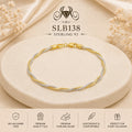 SLB138 92.5 sterling silver ladies chain bracelet portrait