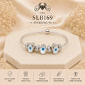 SLB169 sterling silver ladies kada bracelet portrait view
