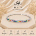 SLB170 sterling silver ladies kada bracelet portrait view