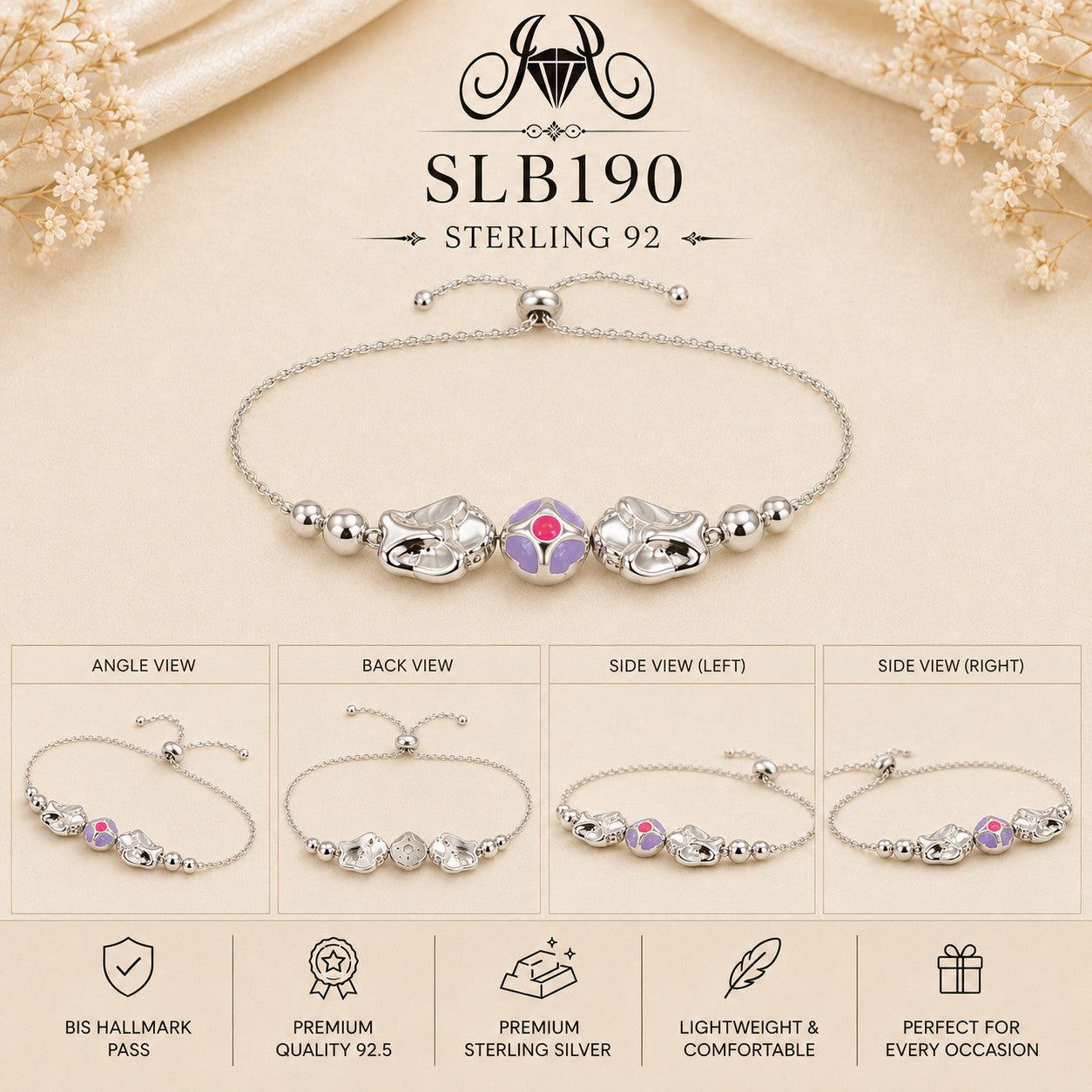 SLB190 bracelet Collage view