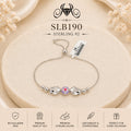 SLB190 92.5 sterling silver ladies chain bracelet portrait