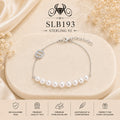SLB193 92.5 sterling silver ladies chain bracelet portrait