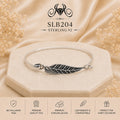SLB204 sterling silver ladies kada bracelet portrait view