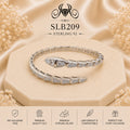 SLB209 sterling silver ladies kada bracelet portrait view