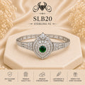 SLB20 sterling silver ladies kada bracelet portrait