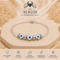 SLB220 sterling silver ladies kada bracelet portrait view