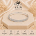 SLB254 sterling silver ladies kada bracelet portrait view
