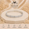 SLB255 sterling silver ladies kada bracelet portrait view
