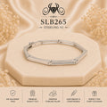 SLB265 sterling silver ladies kada bracelet portrait view