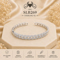 SLB269 sterling silver ladies kada bracelet portrait view