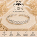 SLB271 sterling silver ladies kada bracelet portrait view