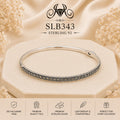 SLB343 sterling silver ladies kada bracelet portrait view